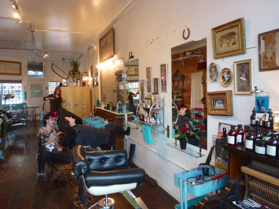 Vintage-Friseurladen an der Main Street