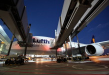 Lufthansa A380 am Flughafen Frankfurt