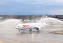 Die neue SWISS 777-300ER am Flughafen Zürich