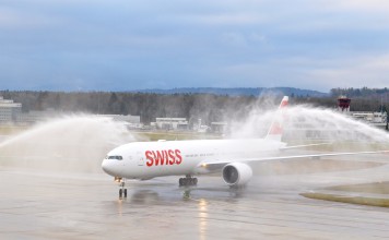 Die neue SWISS 777-300ER am Flughafen Zürich